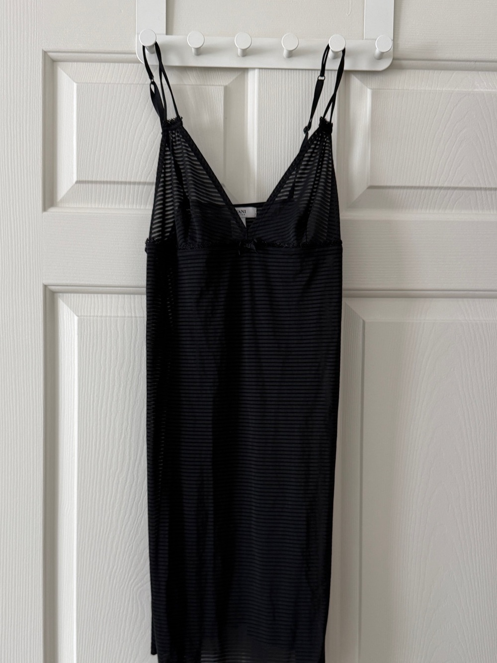 Alfani Intimates Black Sheer Mesh Chemise – Size Medium